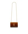 Saint Laurent Small Flip Shoulder Bag In Brown