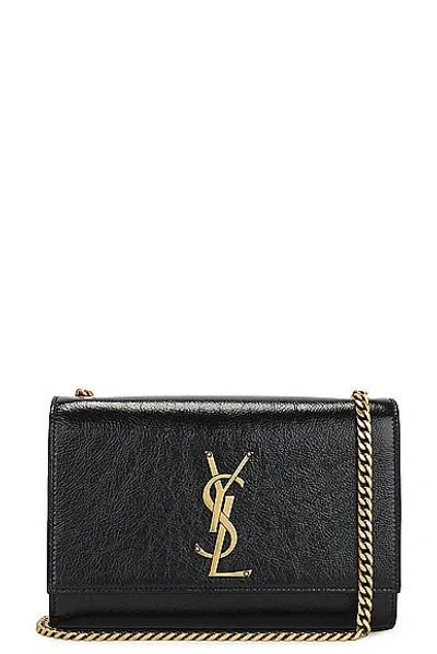 Saint Laurent Small Kate Chain Bag In Brown