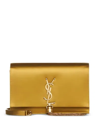 Saint Laurent Small Kate Clutch In Yellow