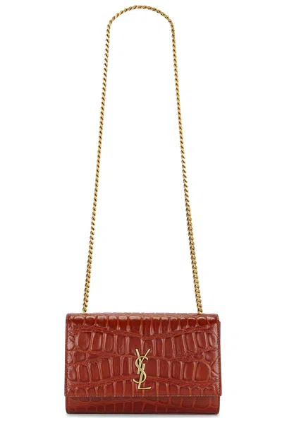 Saint Laurent Small Kate Croc Chain Bag