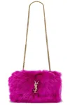 Saint Laurent Kate Small Reversible In Shearling In Pink