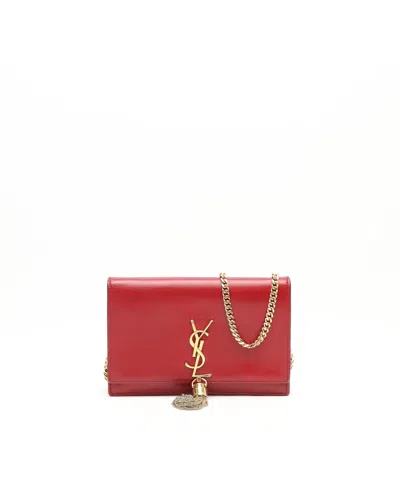 Saint Laurent Small Kate Tassel Bag In Red