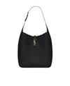 Saint Laurent Black Le 5 7 Leather Shoulder Bag In Black