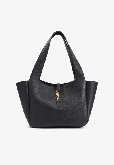 Saint Laurent Small Le 5 À 7 Bea Grained Leather Tote Bag In Black