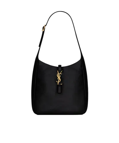 Saint Laurent Le 5 À 7 Supple Small In Padded Lambskin In Black