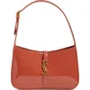 Saint Laurent Le 5 A 7 Patent Hobo Bag In Brown