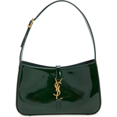 Saint Laurent Small Le 5 À 7 Patent Leather Shoulder Bag