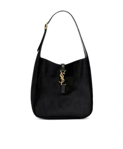 Saint Laurent Small Le 5 A 7 Shoulder Bag In Black