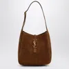 Saint Laurent Le 5 A 7 Small Suede Hobo Shoulder Bag In Brown