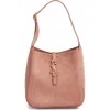 Saint Laurent Small Le 5 À 7 Suede Hobo Bag In Pink