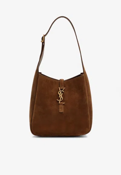 Saint Laurent Small Le 5 À 7 Suede Shoulder Bag In Brown