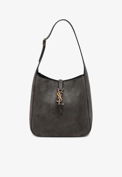 Saint Laurent Small Le 5 À 7 Suede Shoulder Bag In Gray