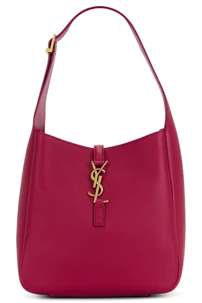 Saint Laurent Small Le 5 A 7 Supple Bag In Red