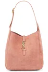 Saint Laurent Small Le 5 A 7 Supple Hobo Bag In Barely Pink