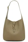 Saint Laurent Small Le 5 A 7 Supple Hobo Bag In Strong Moss