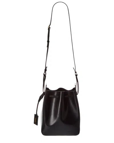 Saint Laurent Small Leather Bucket Bag In Black