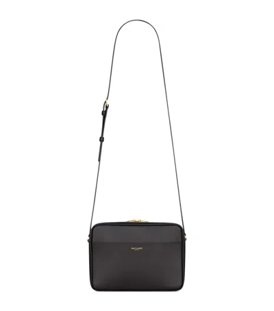 Saint Laurent Small Leather Camera Bag In Black
