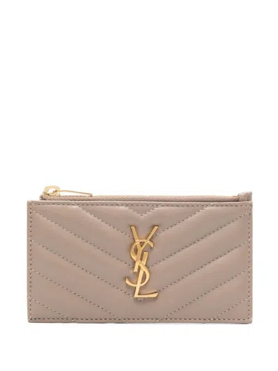 Saint Laurent Small Leather Goods In Neutrals
