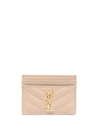 Saint Laurent Small Leather Goods In Neutrals