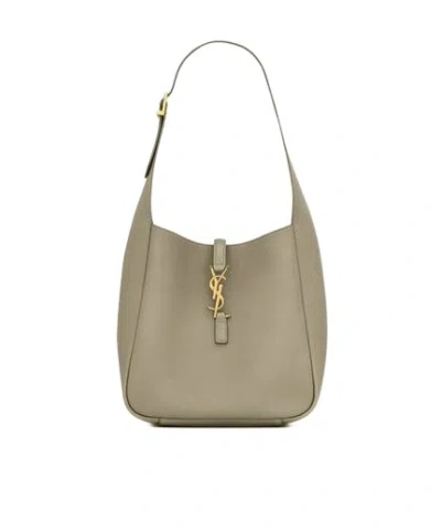 Saint Laurent Small Leather Handbag In Nude