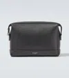 Saint Laurent Small Logo Leather Clutch In Black