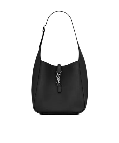 Saint Laurent Small Logo Shoulder Bag In Black