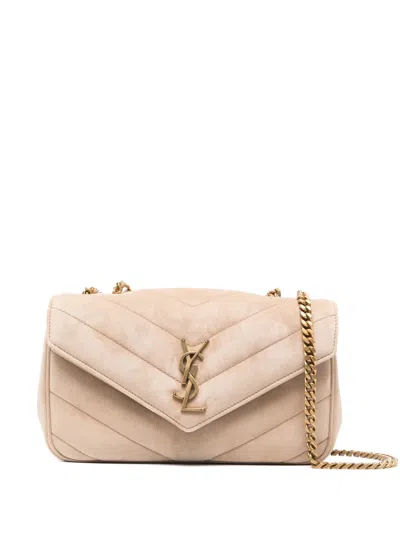 Saint Laurent Small Lou Lou Logo-plaque Cross Body Bag In Brown