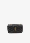 Saint Laurent Small Lou Lou Quilted Leather Crossbody Bag In Black