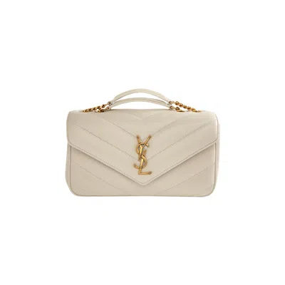 Pre-owned Saint Laurent Small Loulou Chain Bag 'crema Soft' | White | Women's Size Onesize
