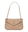 Saint Laurent Small Loulou Puffer Shoulder Bag In Beige