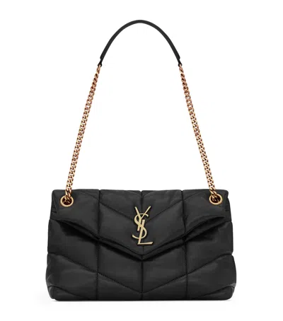 Saint Laurent Small Loulou Puffer Shoulder Bag In Black