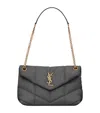 Saint Laurent Small Loulou Puffer Shoulder Bag In Grey