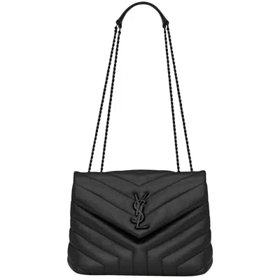 Pre-owned Saint Laurent Small Loulou Quilted Shoulder Bag 'black'