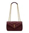 Saint Laurent Loulou Small In Quilted Lambskin In Burgundy