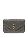 Saint Laurent Small Loulou Shoulder Bag In Gray