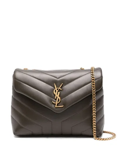 Saint Laurent Kleine Loulou Schultertasche In Grün