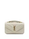 Saint Laurent Small Loulou Shoulder Bag In White