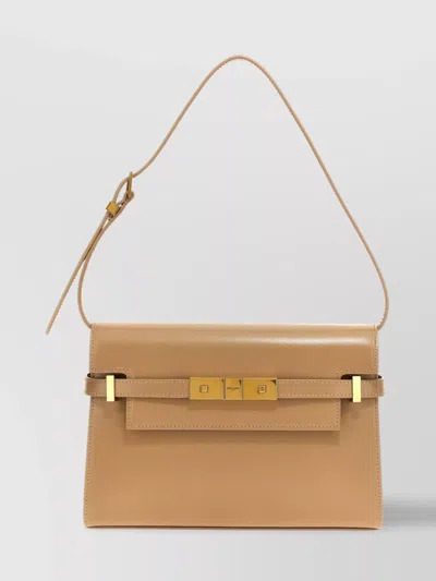 Saint Laurent Small Manhattan Shoulder Bag In Cream