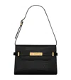 Saint Laurent Manhattan Crocodile-embossed Shoulder Bag In Black