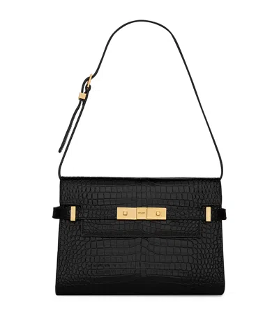 Saint Laurent Small Manhattan Shoulder Bag In Black