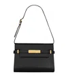 Saint Laurent Manhattan Small Shoulder Bag In Smooth Leather In Black