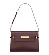 Saint Laurent Manhattan Small Shoulder Bag In Smooth Leather In Burgundy