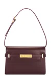Saint Laurent Manhattan Small Shoulder Bag In Smooth Leather In Hot Wine