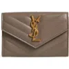 Saint Laurent Small Matelassé Leather Envelope Wallet