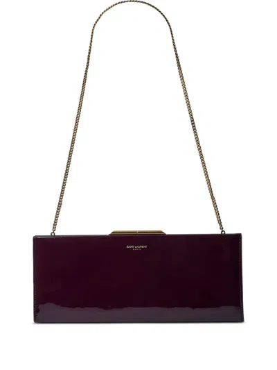 Saint Laurent Kleine Midnight Clutch In Red