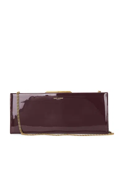 Pre-owned Saint Laurent Small Midnight Pochette Bag In Burgundy