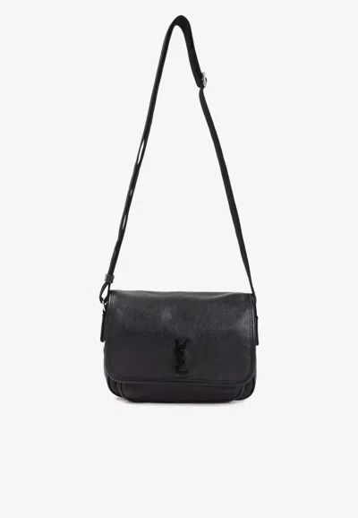Saint Laurent Small Niki Calf Leather Crossbody Bag In Black