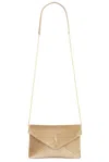 Saint Laurent Small On Chain Pouch In Light Cumin