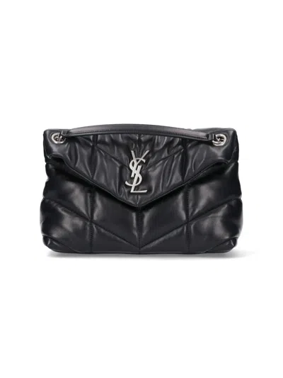 Saint Laurent Small 'puffer' Bag In Black