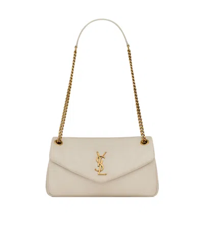 Saint Laurent Small Puffer Shoulder Bag In Nude